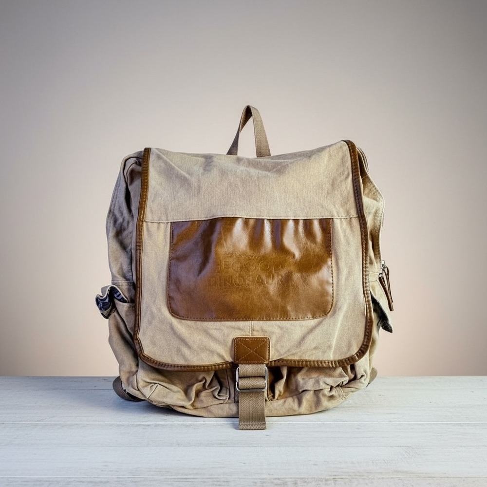 Disney Pixar The Good Dinosaur Backpack Khaki‎ Brown Canvas Adventure Collector